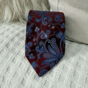 Daniel Lazaro Figueredo FIG Men's Tie Necktie 100% Silk Jacquard Paisley Blue